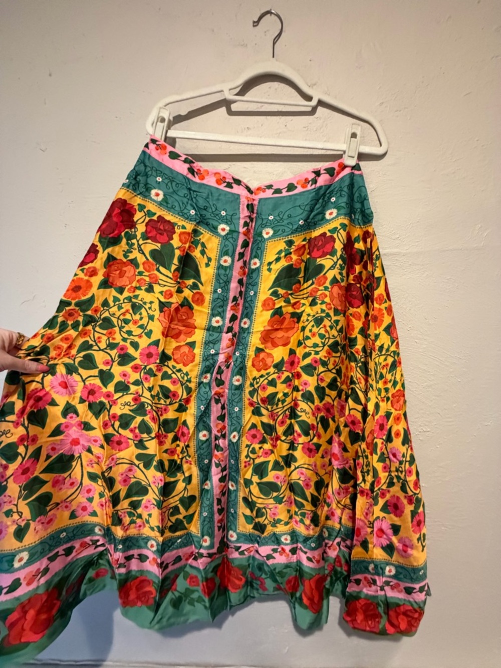 Farm Rio Heart Ivy Scarf Midi Skirt - Picture 6 of 8